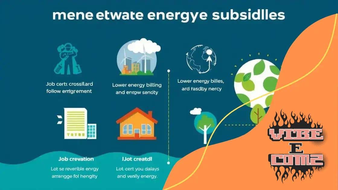 Benefits of renewable energy subsidies