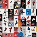 Nike advertising evolution collage with Michael Jordan and modern campaigns