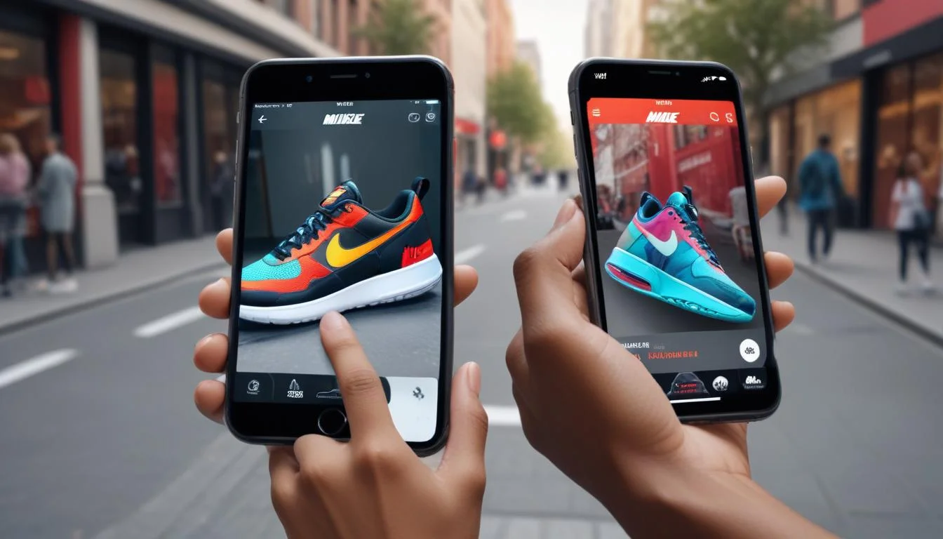 Augmented reality virtual try-on of custom Nike shoes
