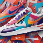 Nike sneakers and high fashion elements collage 2025