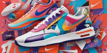 Nike sneakers and high fashion elements collage 2025