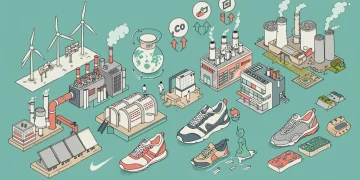 Nike's sustainable manufacturing in the US, showcasing reduced environmental impact and innovative processes.