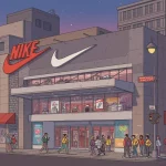 Original Nike Town store exterior 1990, pioneering retail experience